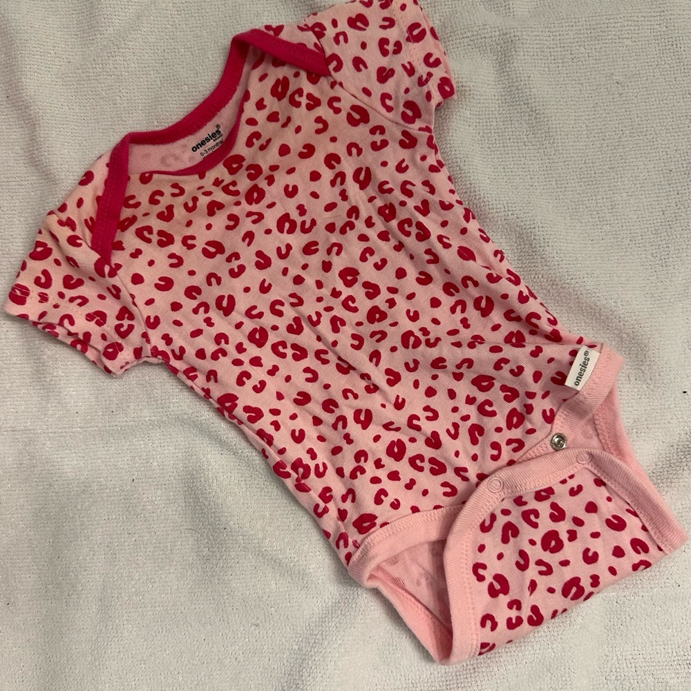 Carter's Pink Animal Print Baby Onesie